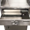 Stainless steel podium drawer with tip box