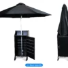 Portable Valet Podium with black umbrella