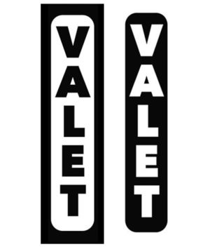 Delineator Sign Style "Valet"