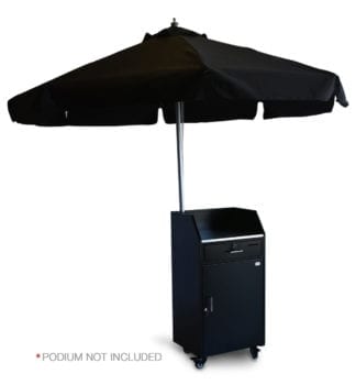 Umbrella with Flap Black Regular