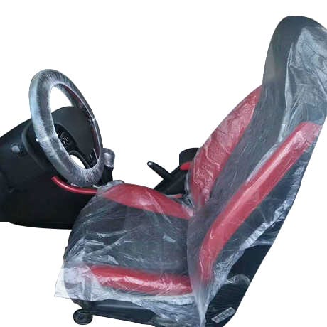 One Time Use Plastic Covers Car Seat, Gear Shift and Steering Wheel