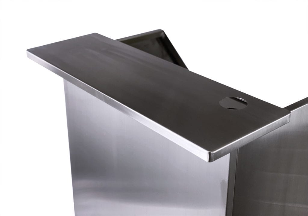 Stainless Steel Standard Valet Podium with Transaction Counter