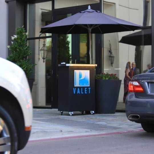 Prime Valet Deluxe Valet Podium in Front of Hotel