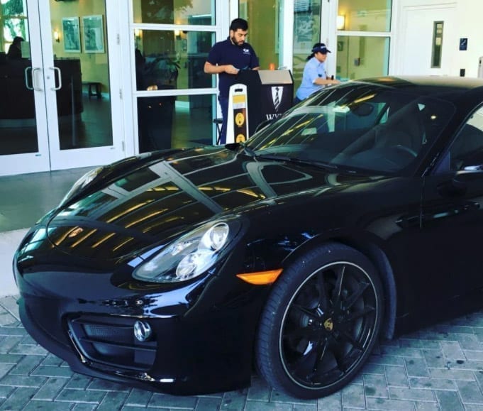 World Valet Parking with Compact valet Podium and Porsche