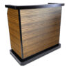 Custom Professional Kiosk in Laminated Panels with Curved Counter