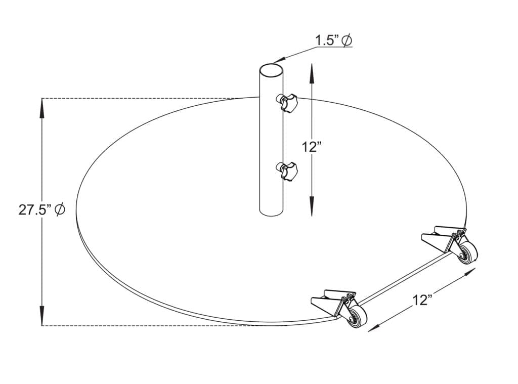 Umbrella Stand Technical Drawing