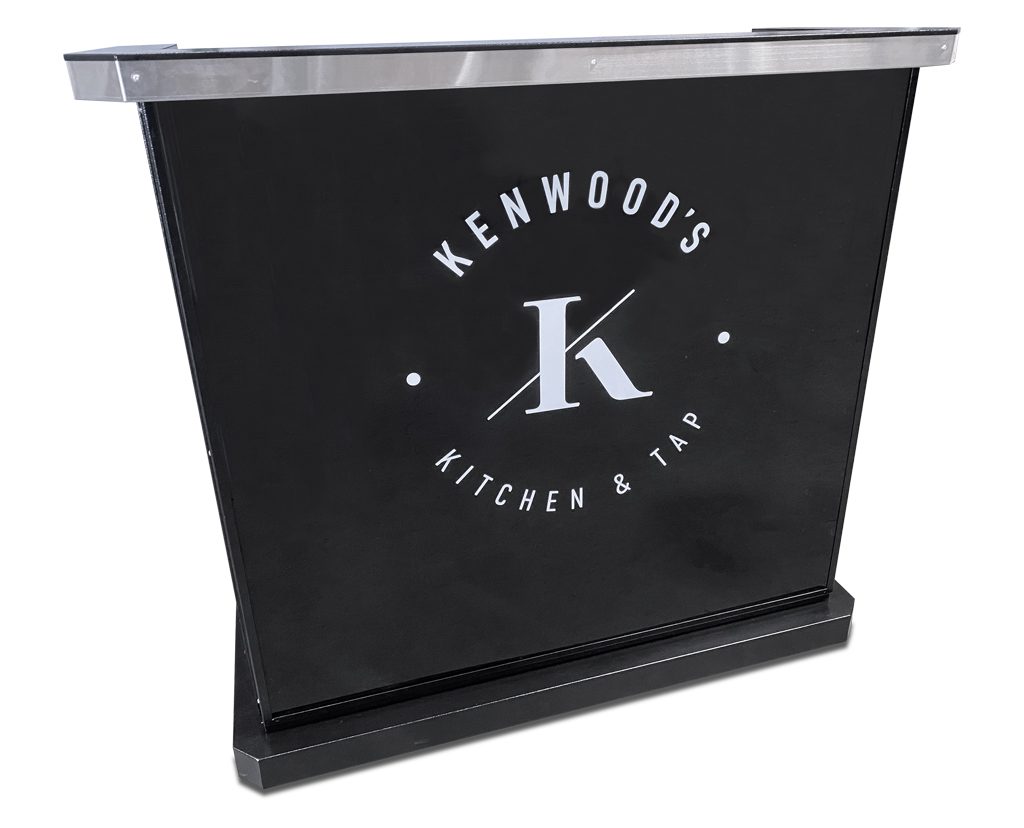 Kenwood's Custom Professional Kiosk Vinyl Printed Acrylic