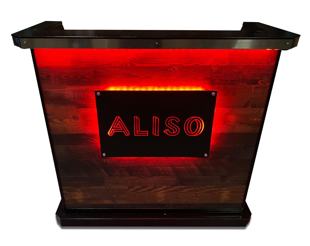 Aliso Custom Professional Kiosk with LED Sign